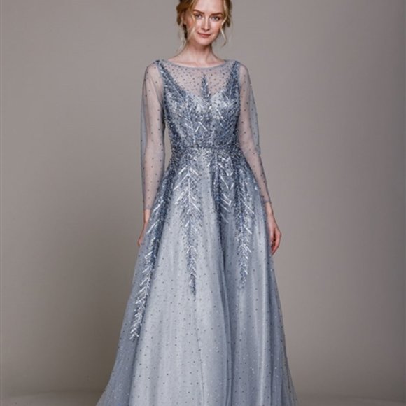 long sleeve couture dress